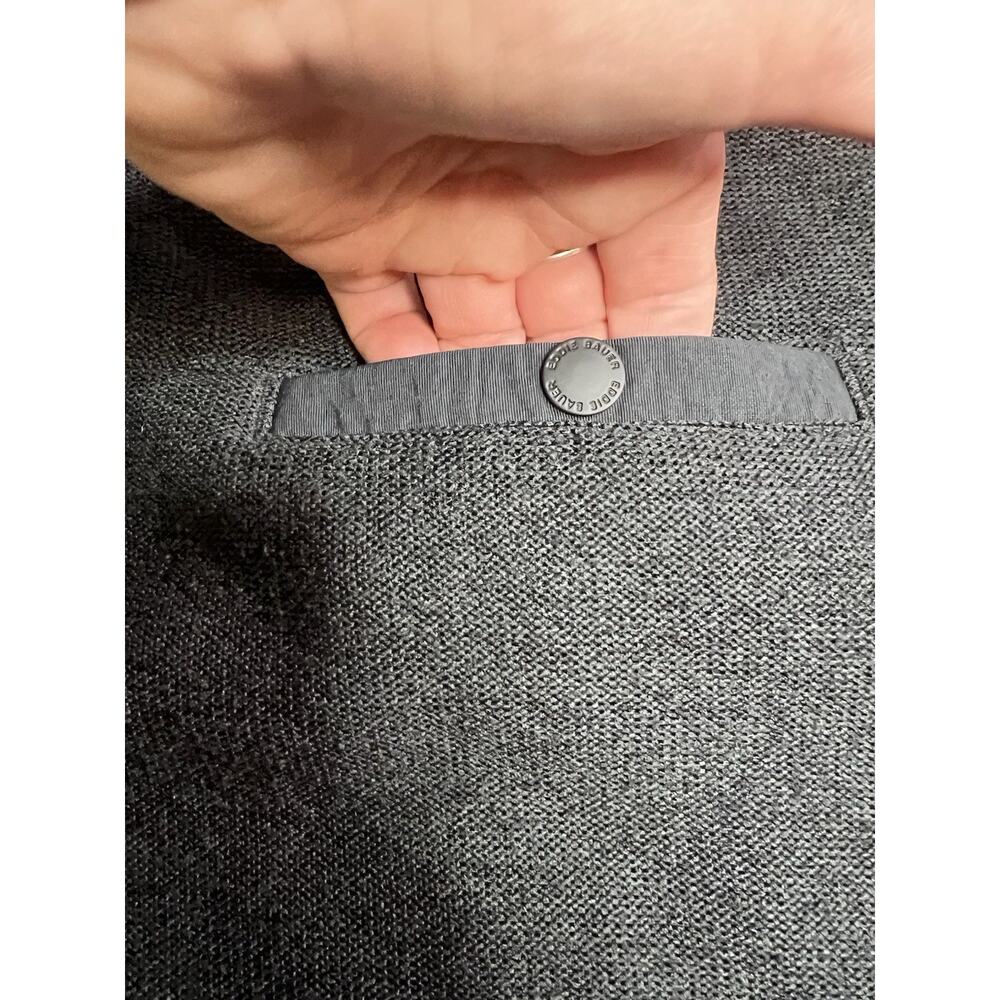 Eddie Bauer Men's Black Sweater Fleece Pullover Size L Pockets Outdoor Wear EUC - Picture 8 of 13